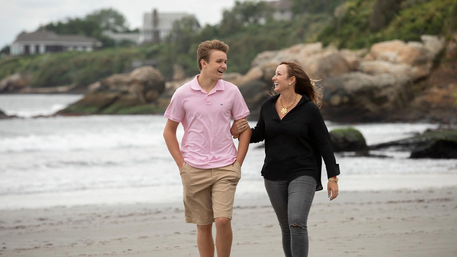 Hemophilia B patient Logan with his mother